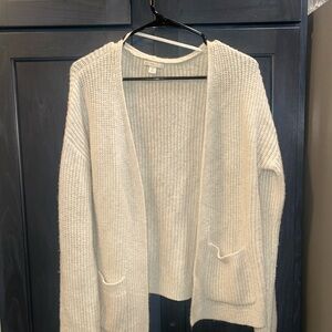Cozy Cream Open-Front Cardigan